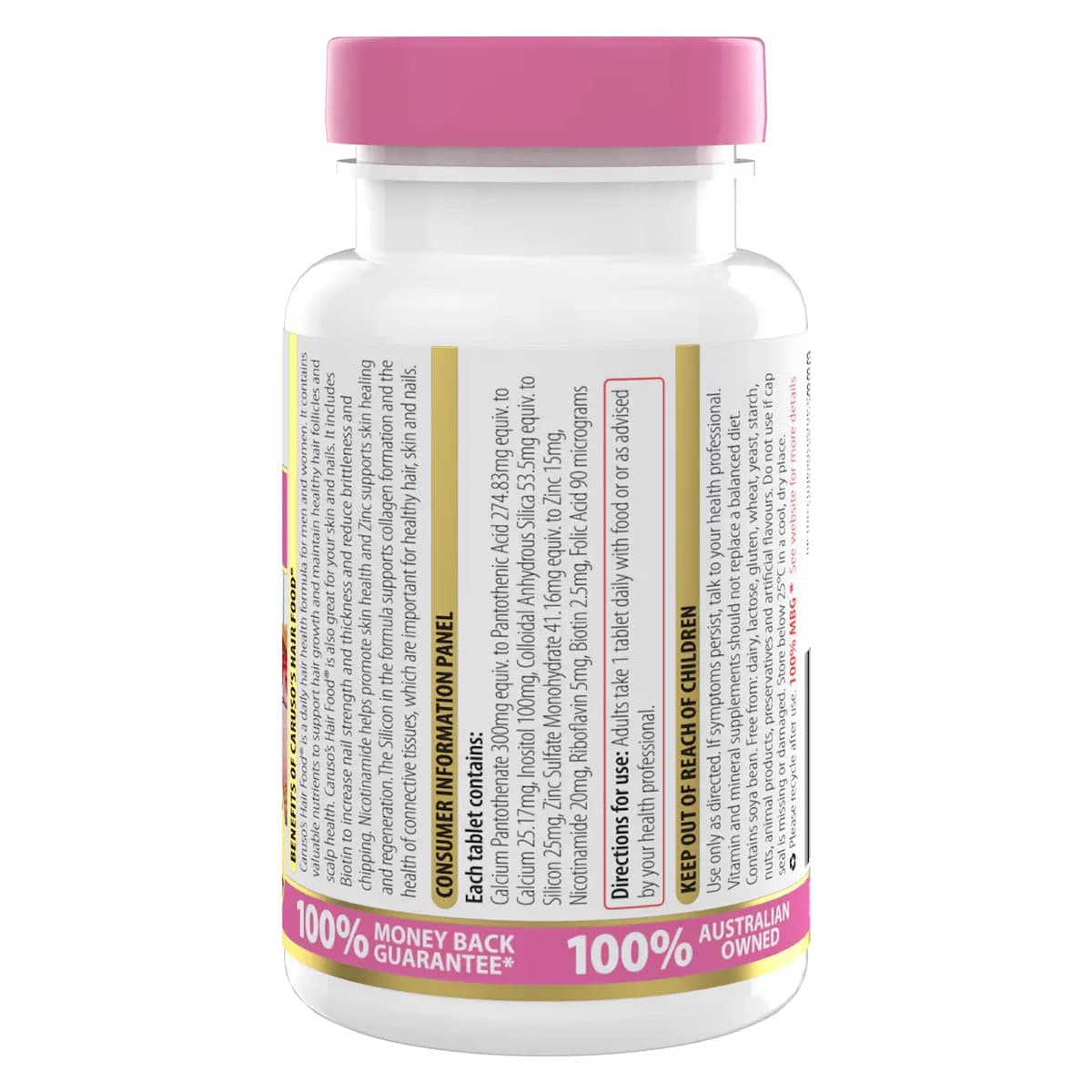 Thumbnail Carusos Hair Food 60 Tablets