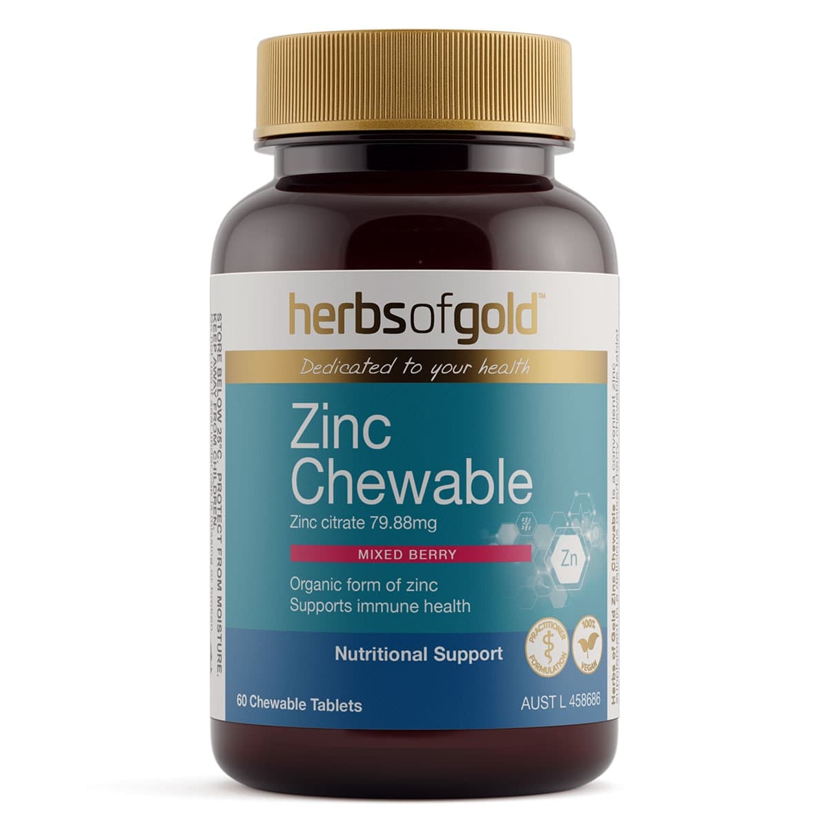 Thumbnail Herbs of Gold Zinc Chewable 60 Tablets