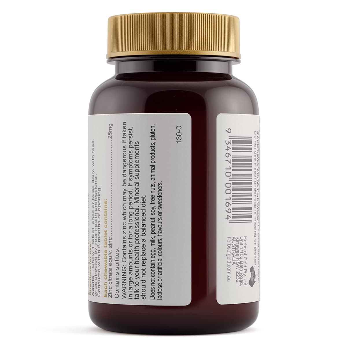 Thumbnail Herbs of Gold Zinc Chewable 60 Tablets