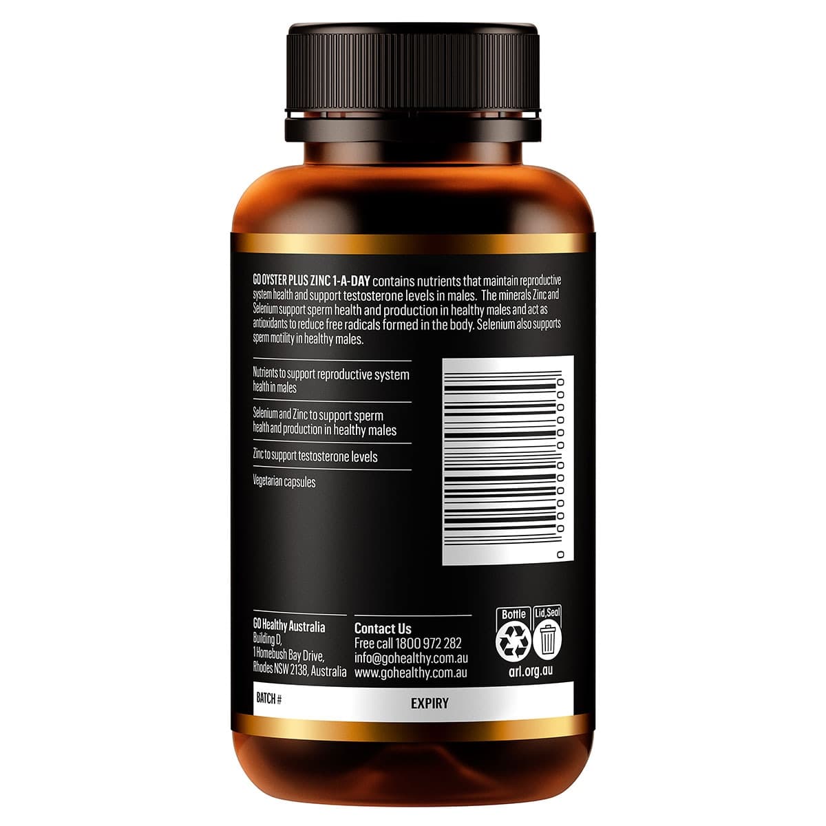 Thumbnail GO Healthy Oyster Plus Zinc 1-A-DAY 120 Vege Capsules
