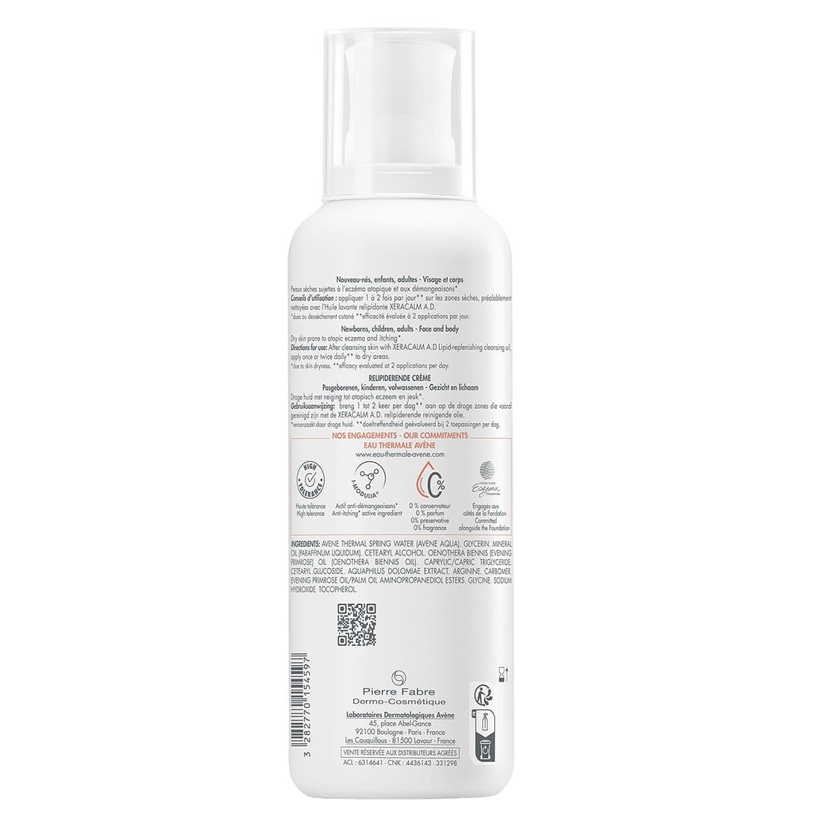 Thumbnail Avene XeraCalm A.D. Lipid Replenishing Cream 400ml
