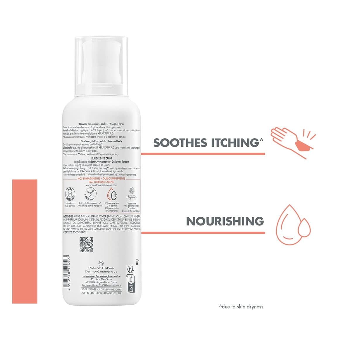 Thumbnail Avene XeraCalm A.D. Lipid Replenishing Cream 400ml