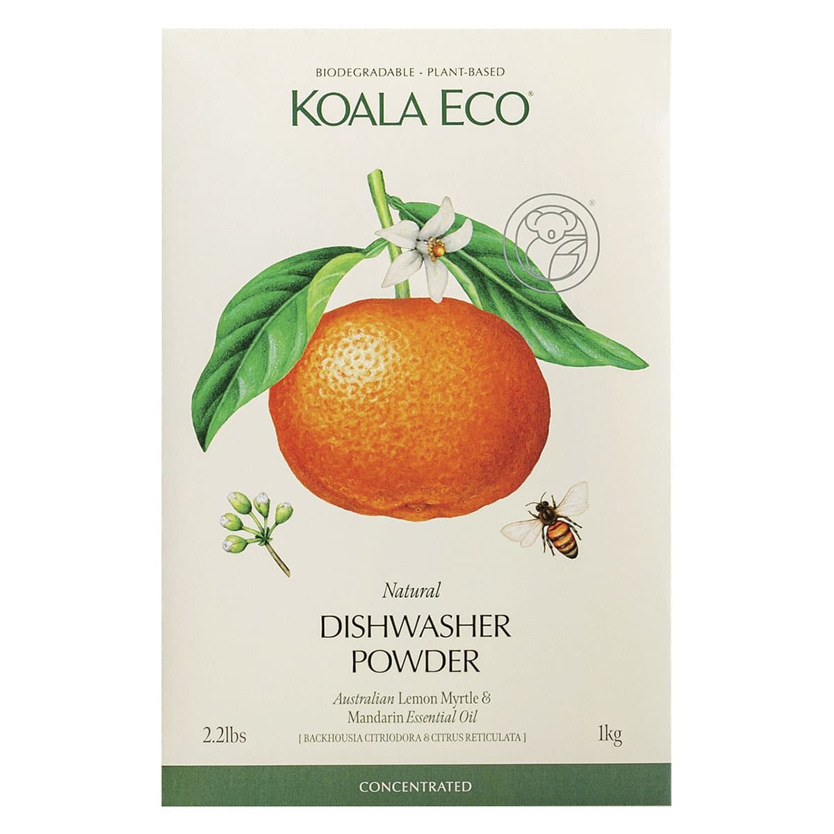 Thumbnail Koala Eco Natural Dishwasher Powder Lemon Myrtle & Mandarin 1kg
