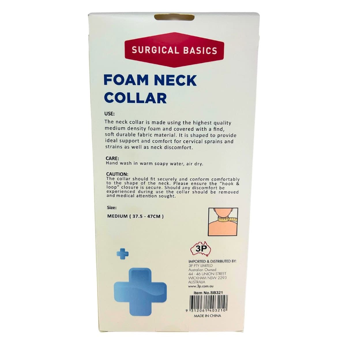 Thumbnail 3P Surgical Basics Soft Foam Neck Collar Medium 37.5-47cm