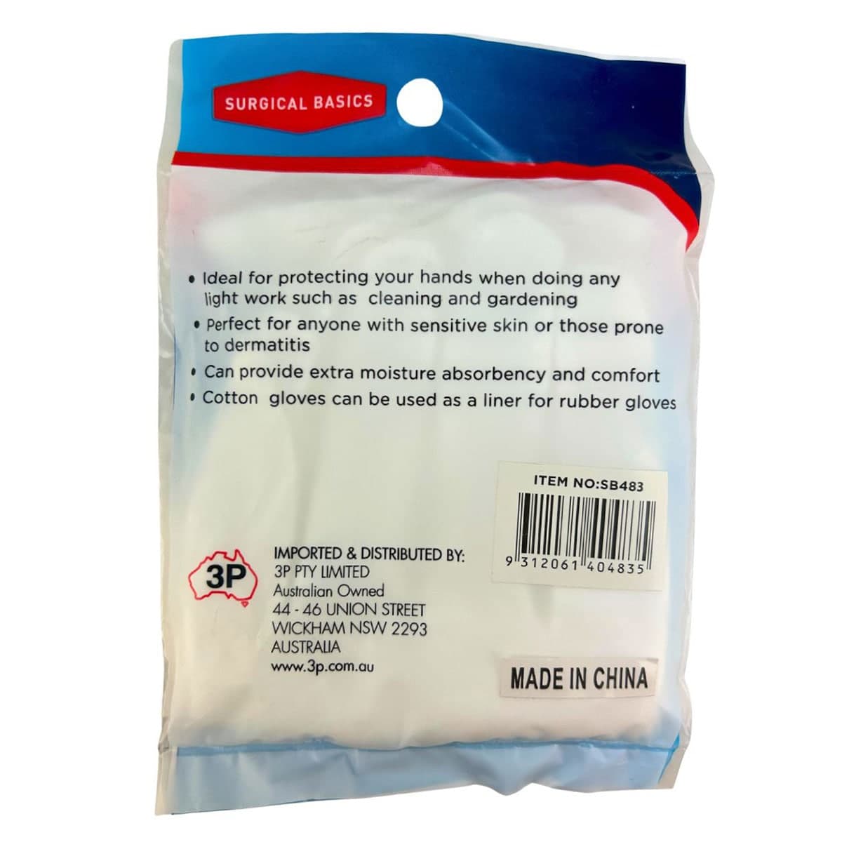 Thumbnail 3P Surgical Basics Cotton Gloves Extra Large 1 Pair