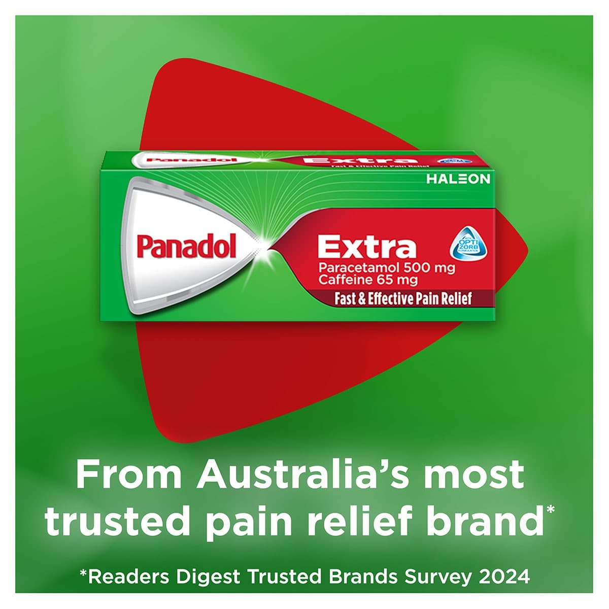 Thumbnail Panadol Extra 500mg Paracetamol + 65mg Caffeine Caplets 16 Pack