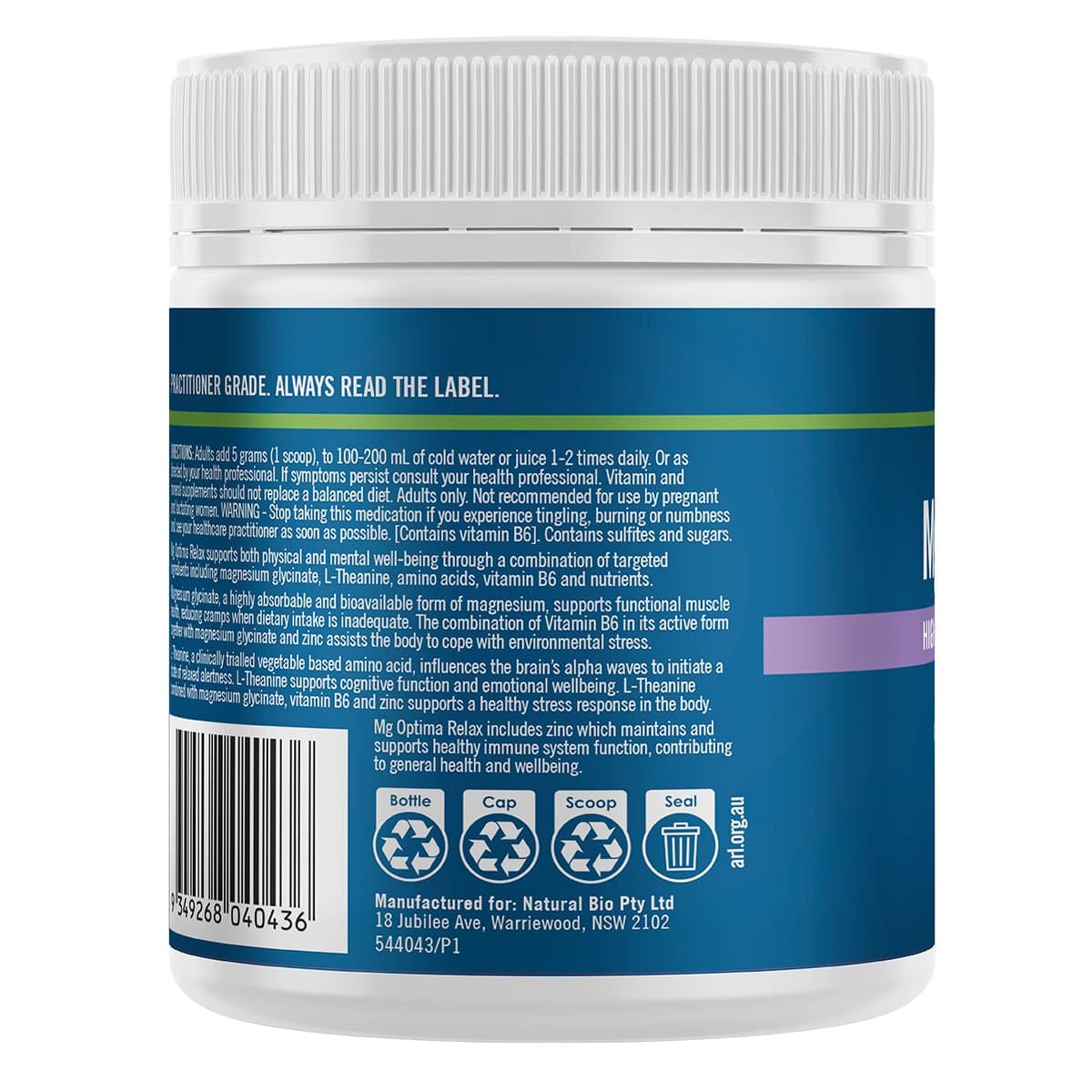 Thumbnail MedLab Mg Optima Relax Powder 150g