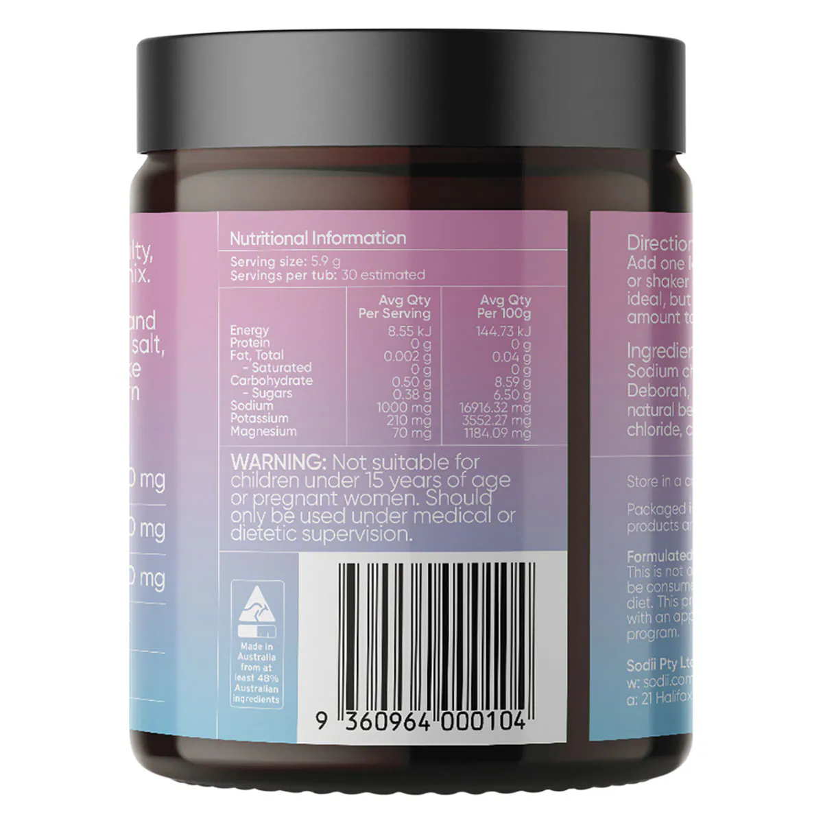 Thumbnail Sodii Everyday Hydration Salts Salty Berry 185g