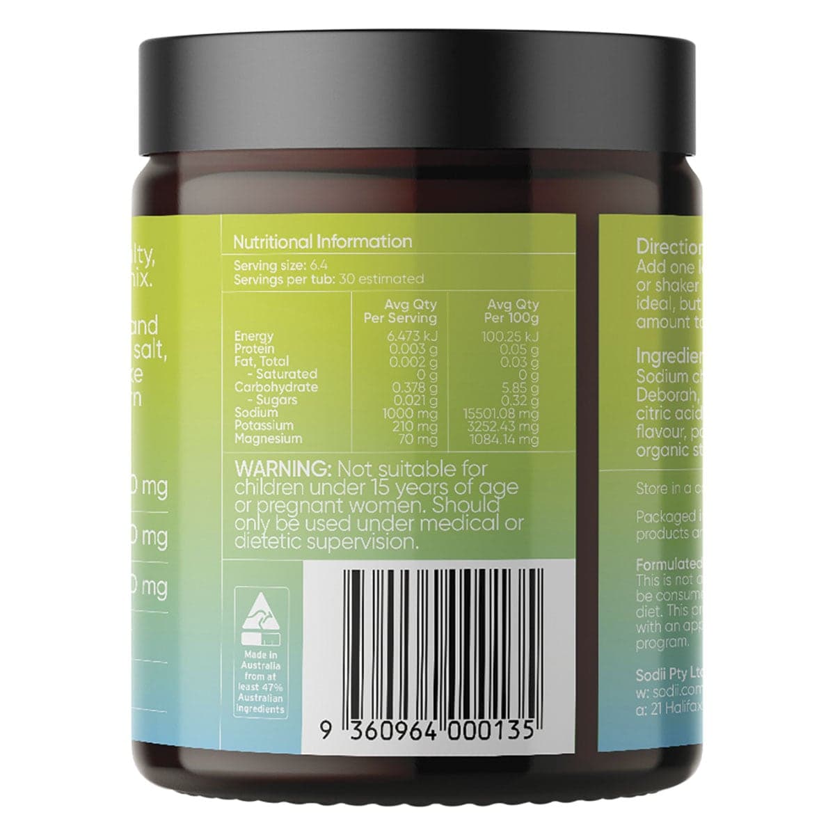 Thumbnail Sodii Everyday Hydration Salts Salty Citrus 185g