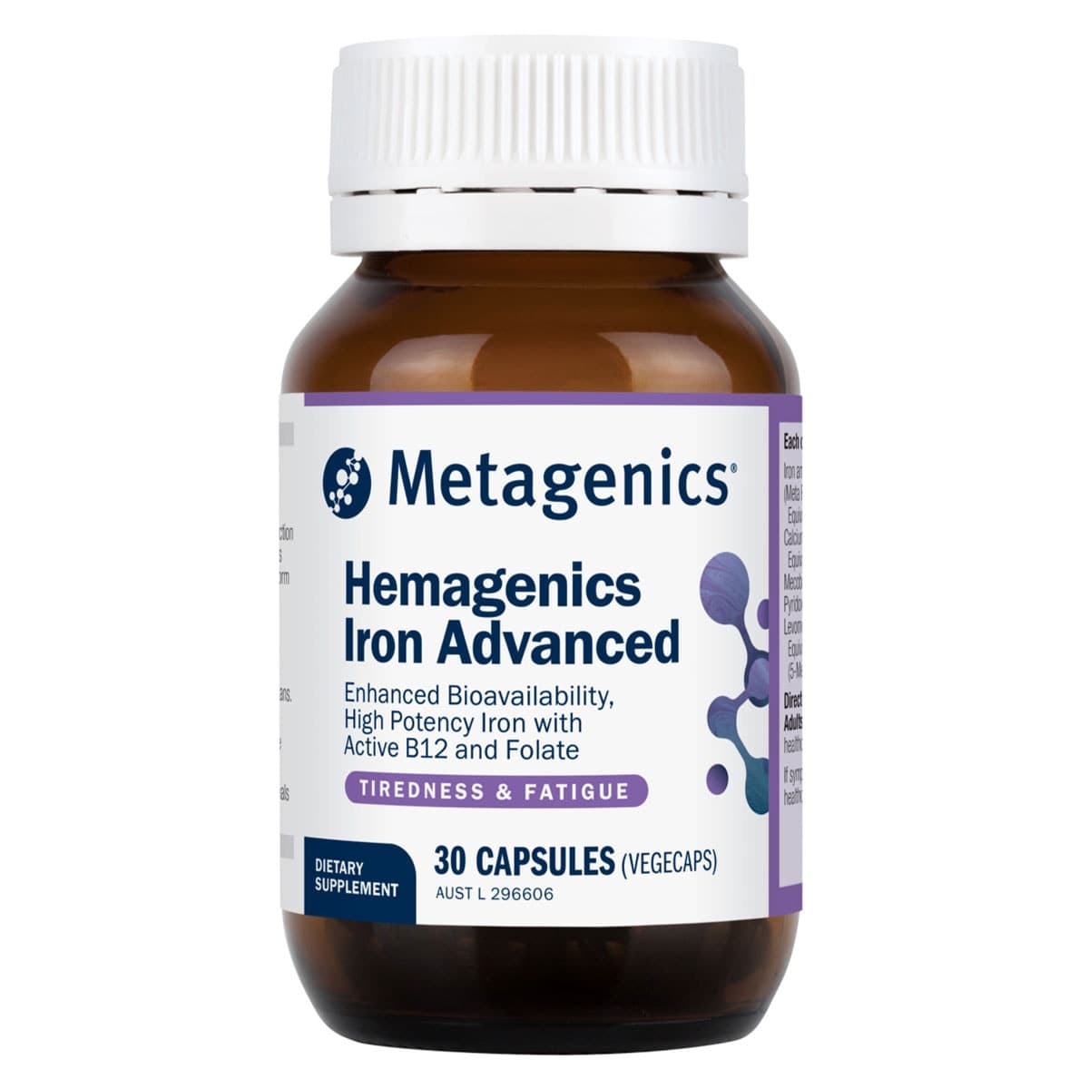 Thumbnail Metagenics Hemagenics Iron Advanced 30 Capsules