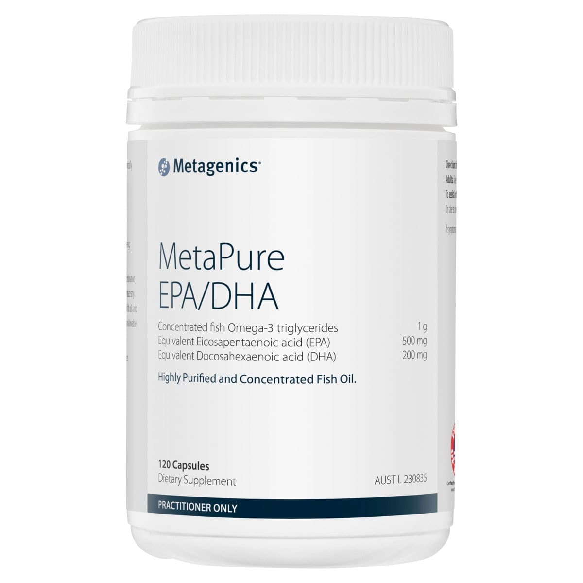Thumbnail Metagenics OmegaGenics High Strength EPA/DHA Fish Oil 120 Capsules