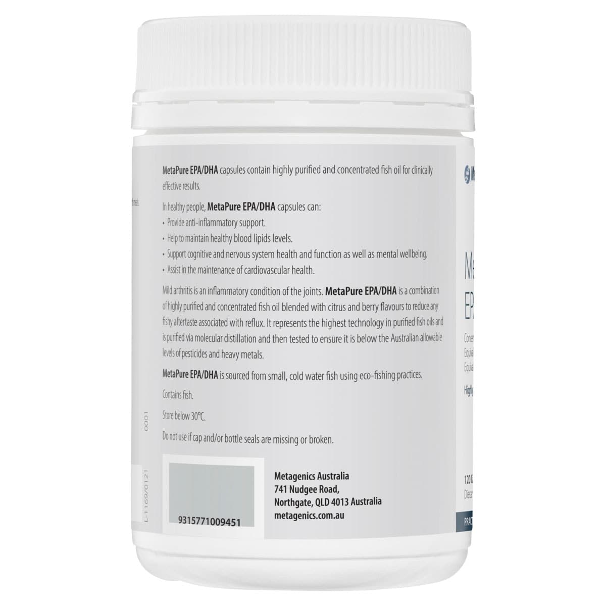 Thumbnail Metagenics OmegaGenics High Strength EPA/DHA Fish Oil 120 Capsules