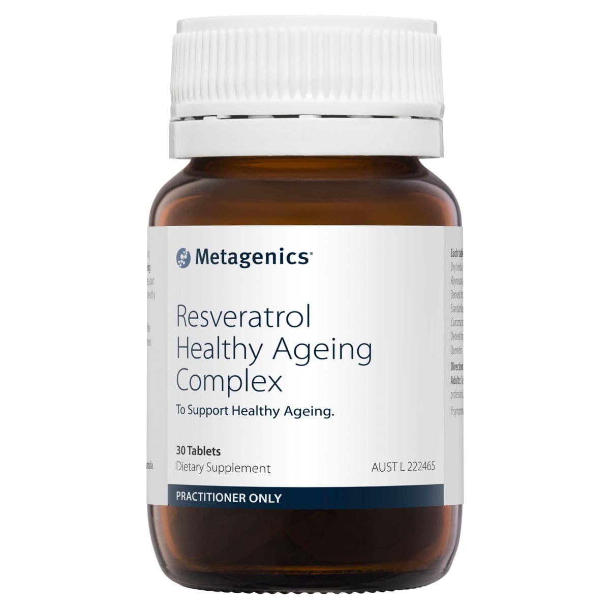 Thumbnail Metagenics Resveratrol Healthy Ageing Complex 30 Tablets