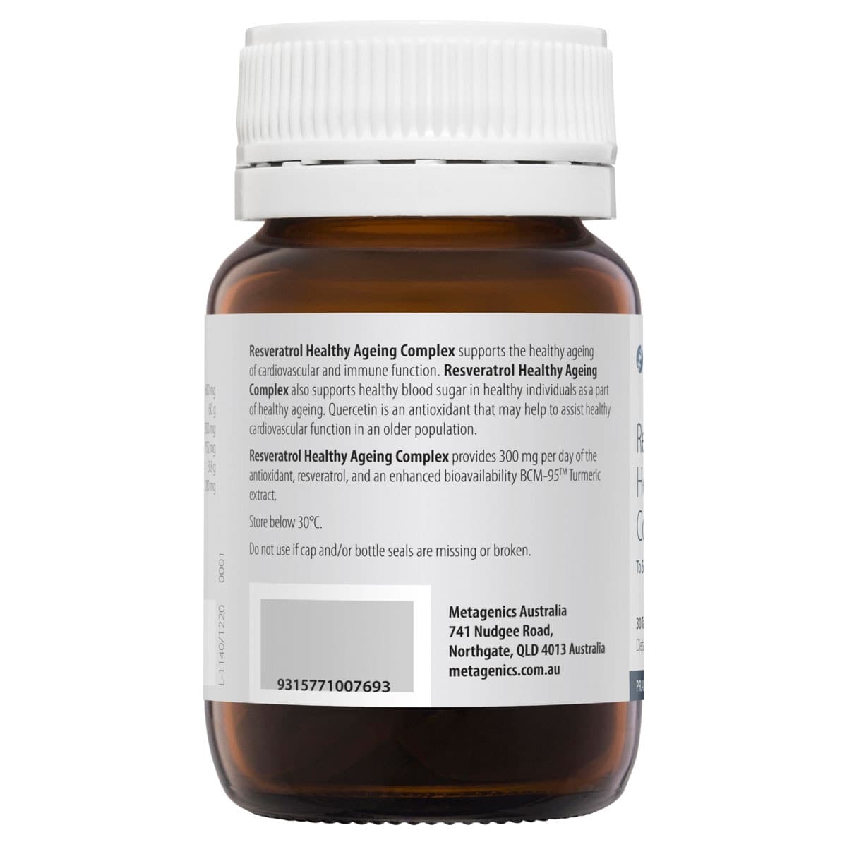 Thumbnail Metagenics Resveratrol Healthy Ageing Complex 30 Tablets