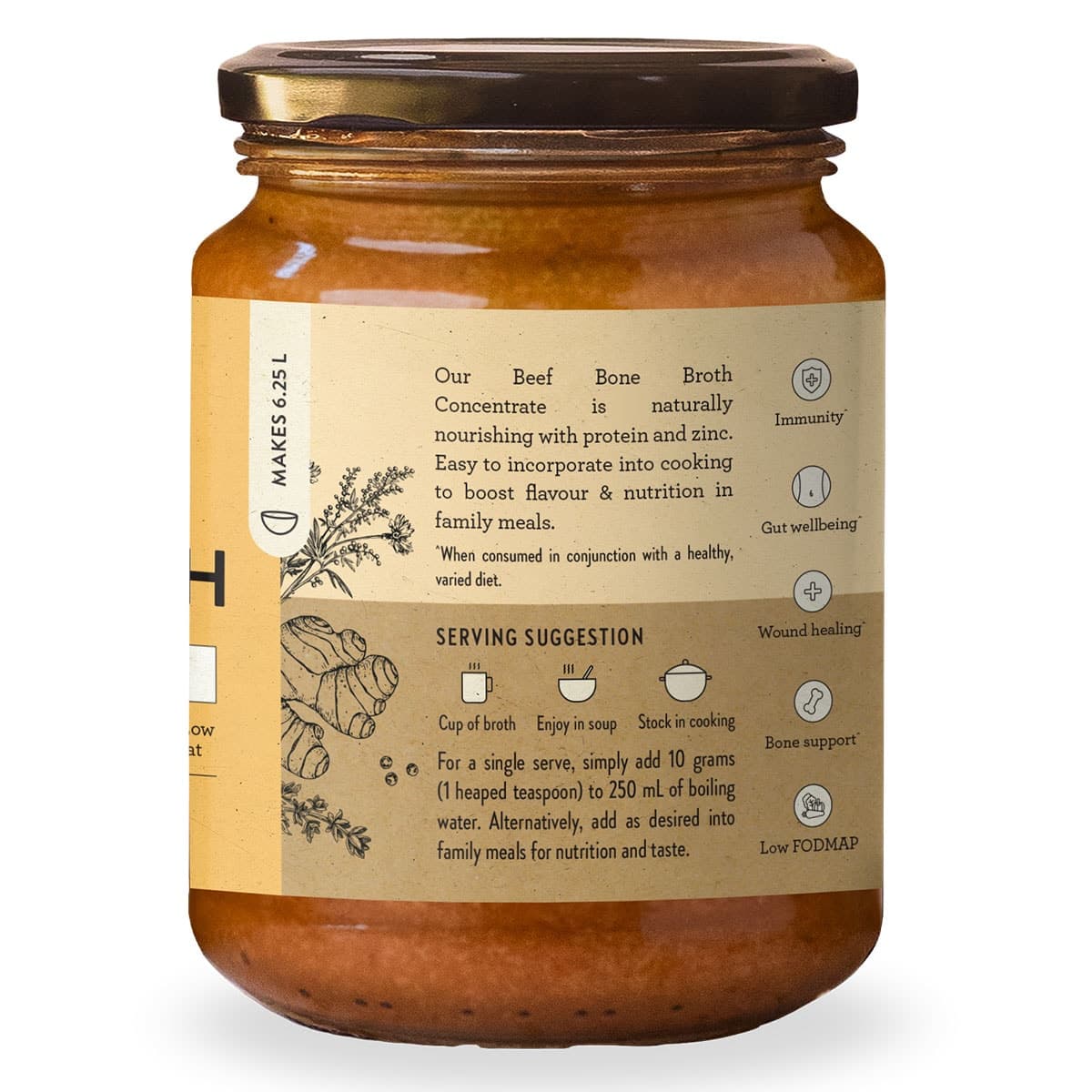 Thumbnail Nutra Naturals Beef Bone Broth Concentrate - Turmeric Ginger 250g