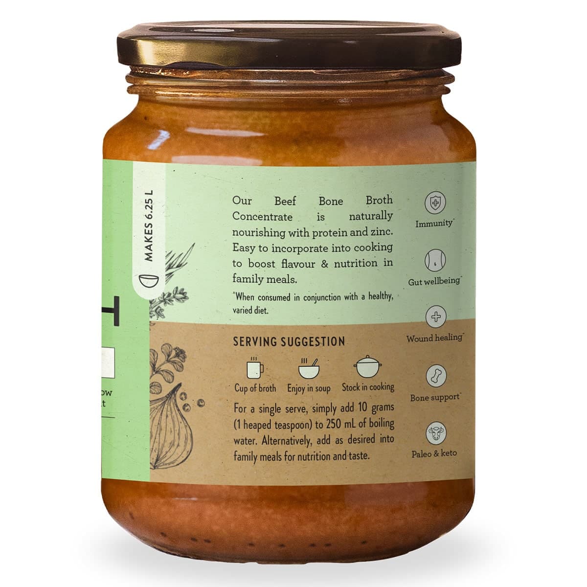 Thumbnail Nutra Naturals Beef Bone Broth Concentrate - Native Herbs 250g