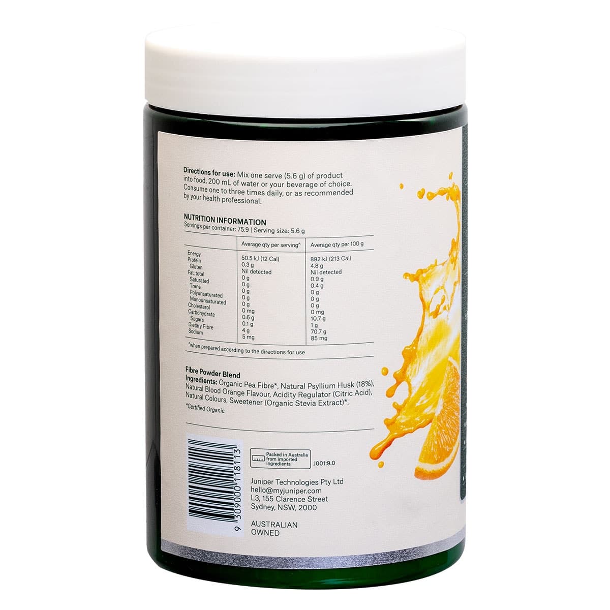 Thumbnail Juniper Nutri+ Fibre Natural Psyllium Powder Orange 425g