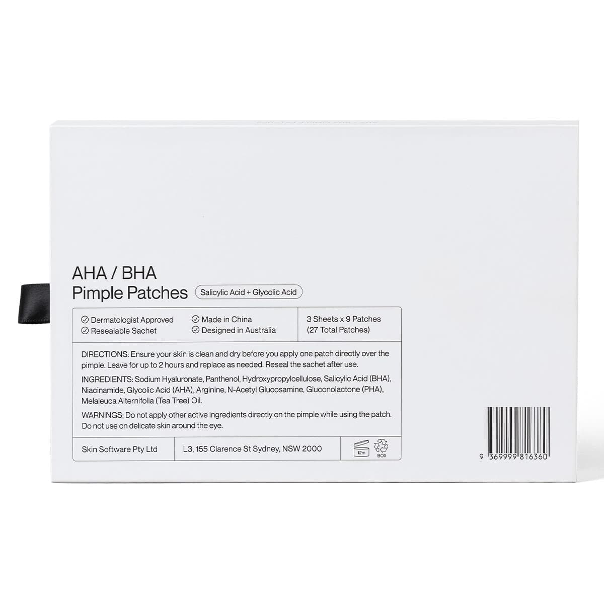 Thumbnail Software AHA/BHA Pimple Patches 27 Pack