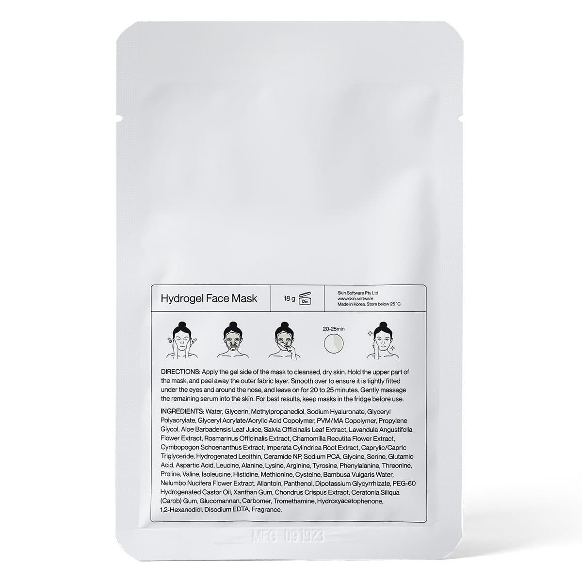 Thumbnail Software Hydrogel Face Sheet Mask 3 Pack