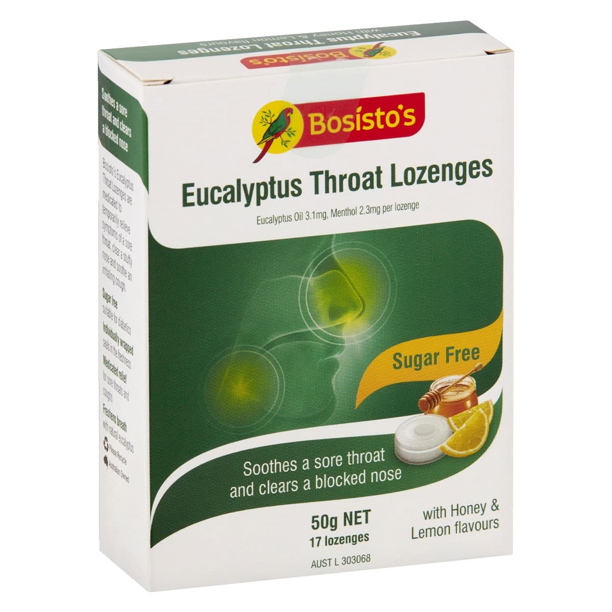 Thumbnail Bosisto's Eucalyptus Throat Lozenges Sugar Free 50g