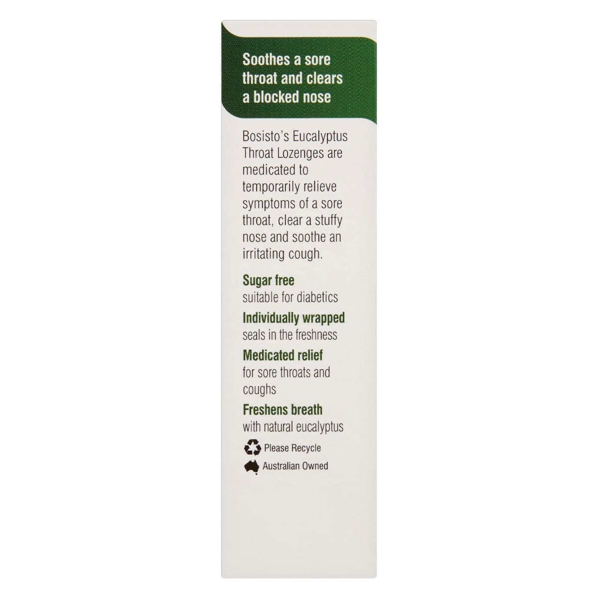 Thumbnail Bosisto's Eucalyptus Throat Lozenges Sugar Free 50g