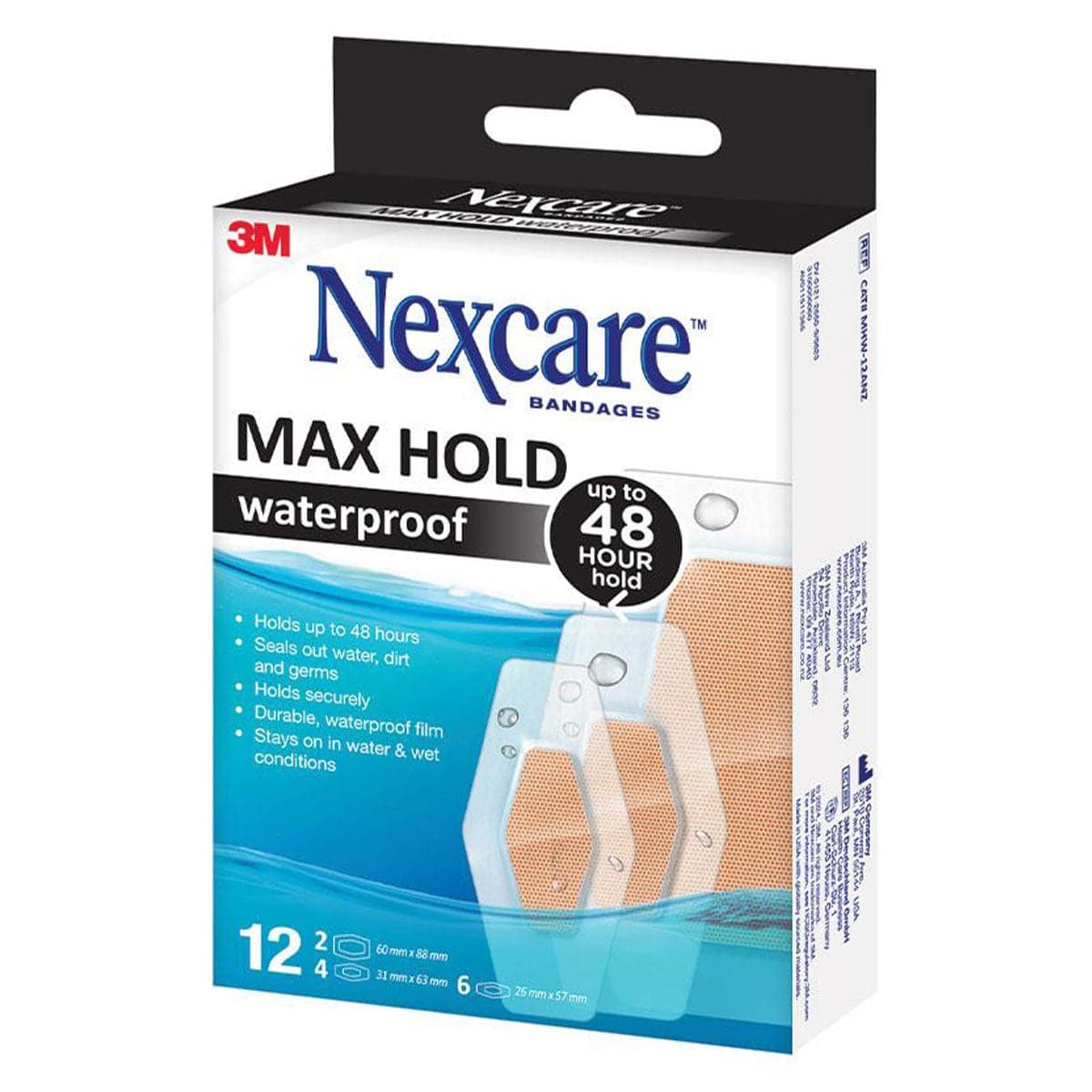 Thumbnail Nexcare Waterproof Max Hold Assorted Bandage Strips 12 Pack