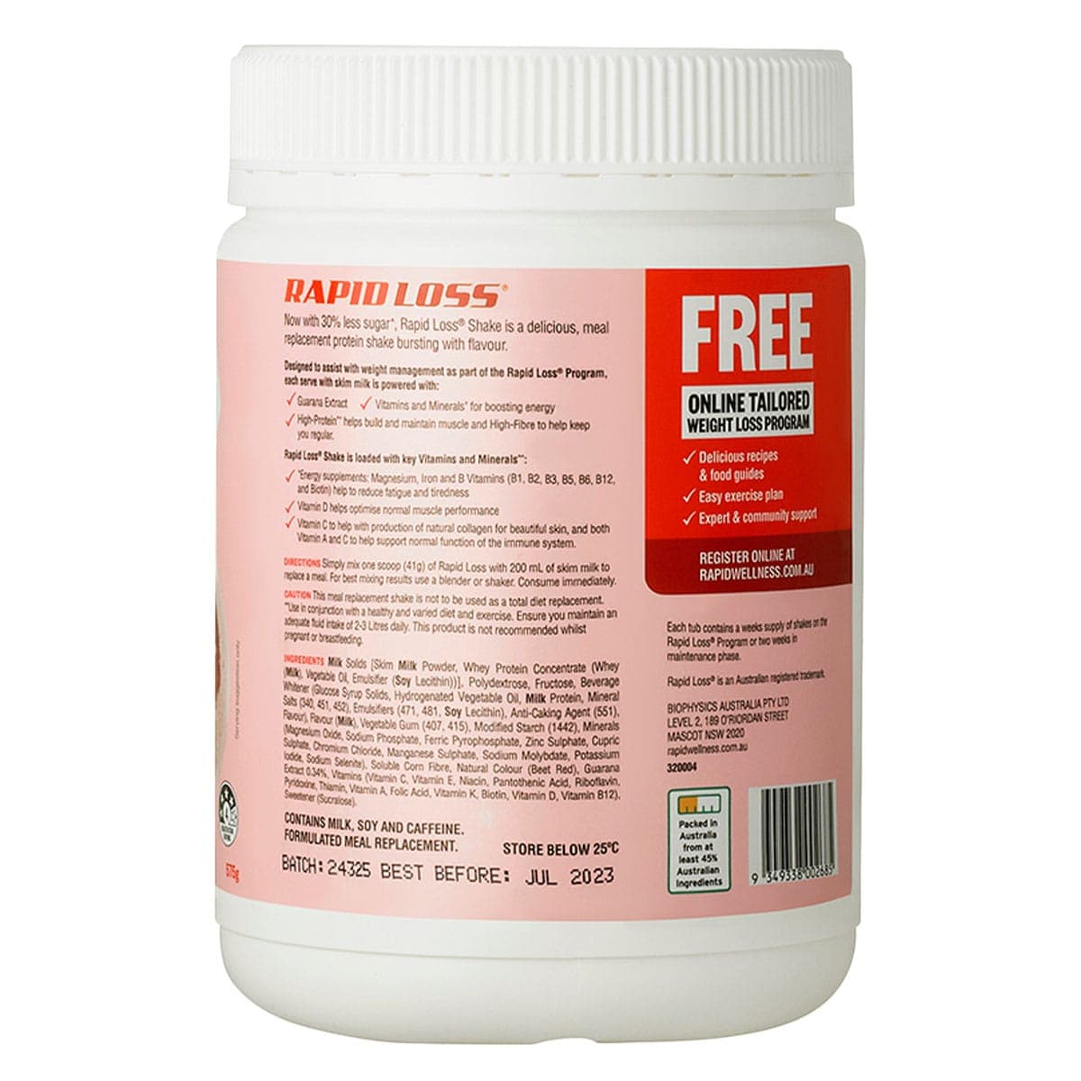 Thumbnail Rapid Loss Strawberry Meal Replacement Shake 575g