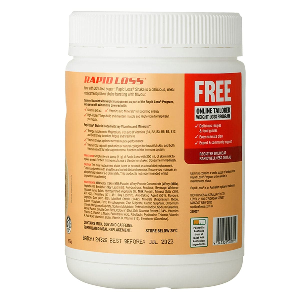 Thumbnail Rapid Loss Salted Caramel Meal Replacement Shake 575g