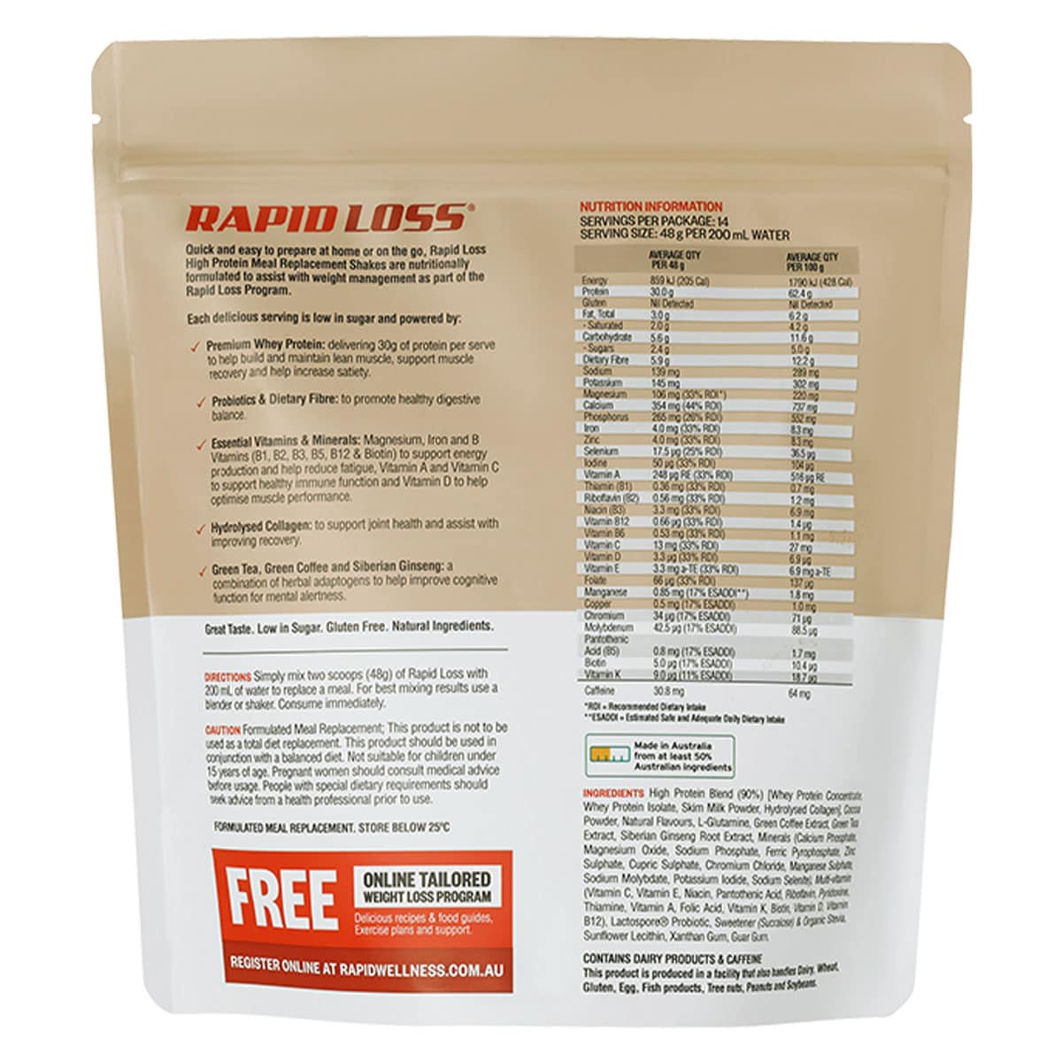 Thumbnail Rapid Loss High Protein Meal Replacement Shake Chocolate 672g