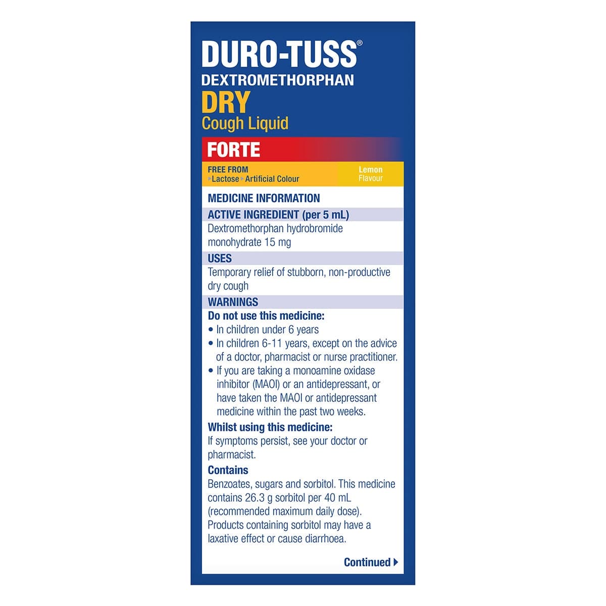 Thumbnail Duro-Tuss Dry Cough Forte Liquid 200ml
