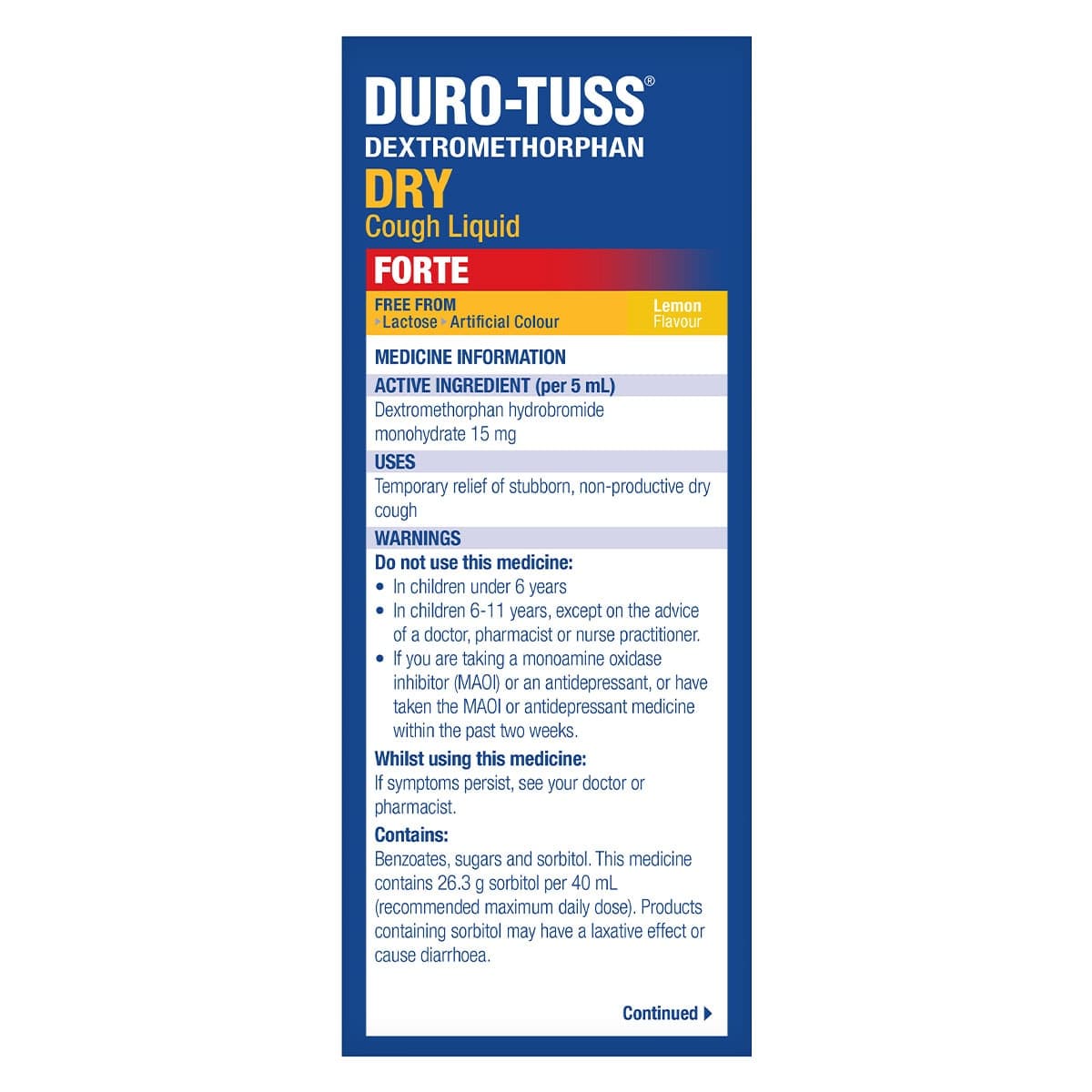 Thumbnail Duro-Tuss Dry Cough Forte Liquid 125ml