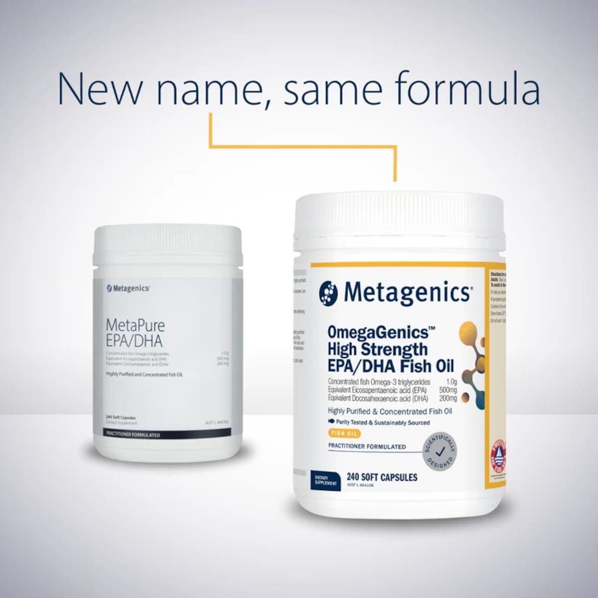 Thumbnail Metagenics OmegaGenics High Strength EPA/DHA Fish Oil 240 Capsules