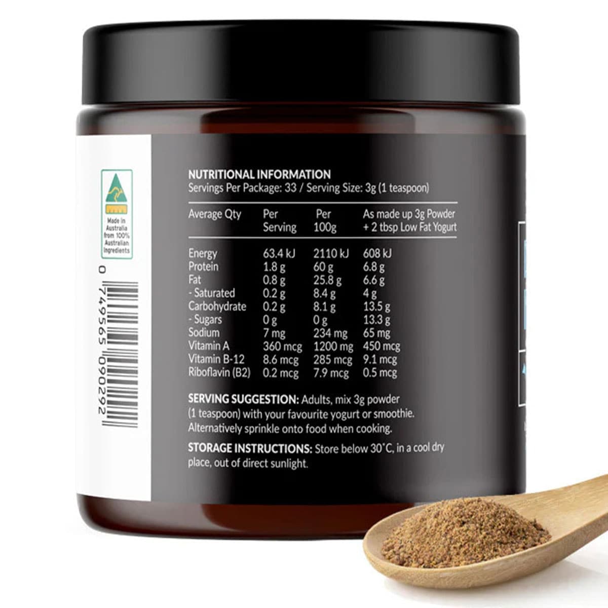 Thumbnail Ancestral Nutrition Primal Energy Grass Fed Beef Liver Powder 100g