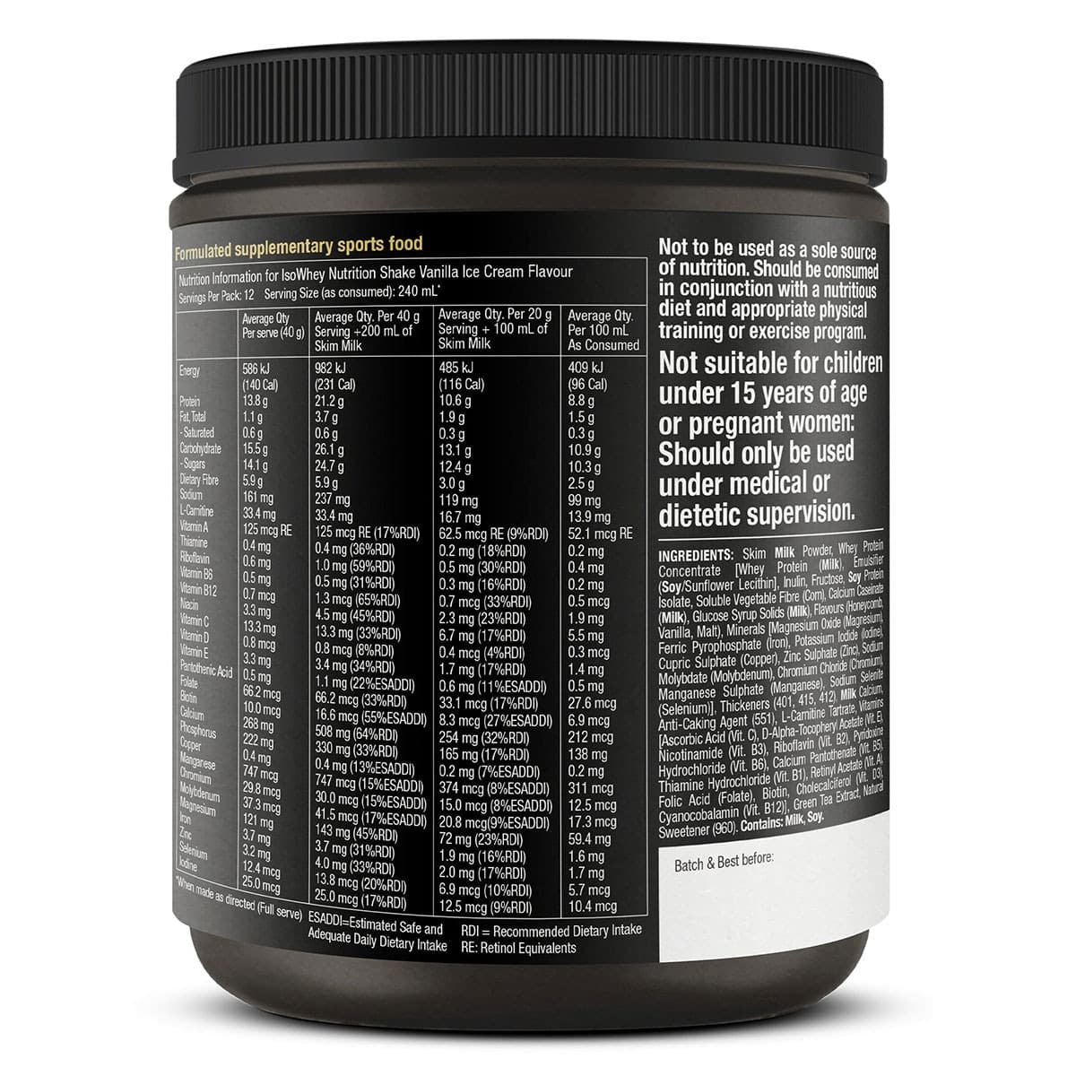 Thumbnail Isowhey GLP-1 Support Nutrition Shake Vanilla Ice Cream 480g