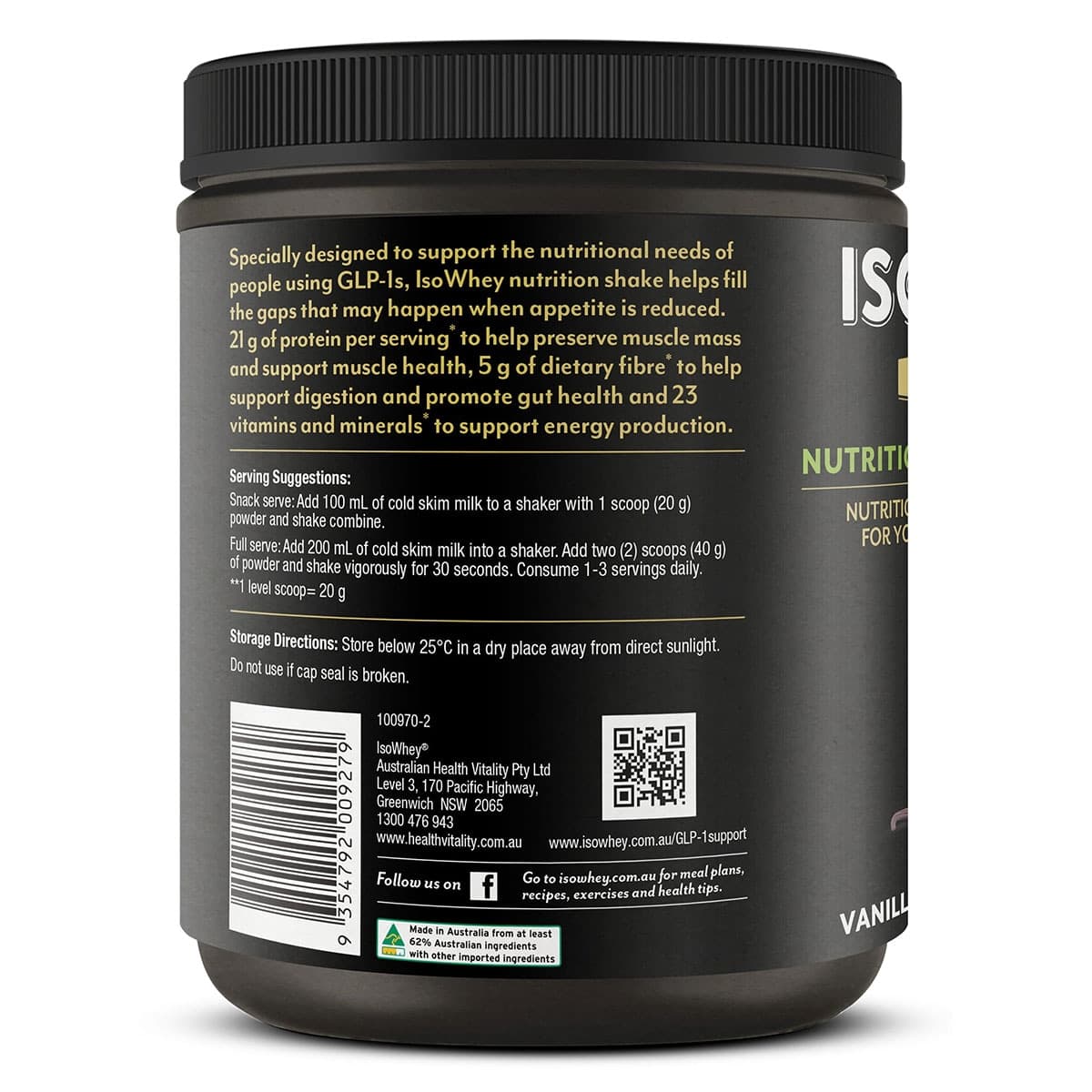 Thumbnail Isowhey GLP-1 Support Nutrition Shake Vanilla Ice Cream 480g