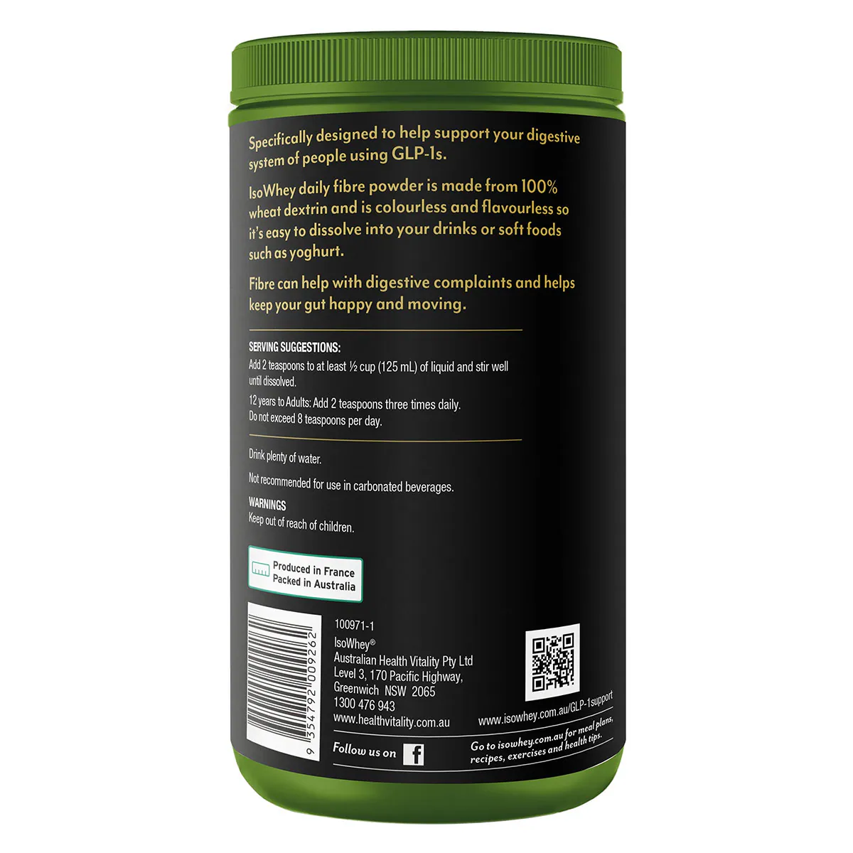 Thumbnail Isowhey GLP-1 Support Daily Fibre Powder Flavourless 673g