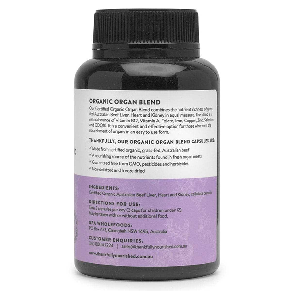 Thumbnail Thankfully Nourished Organic Organ Blend 180 Capsules