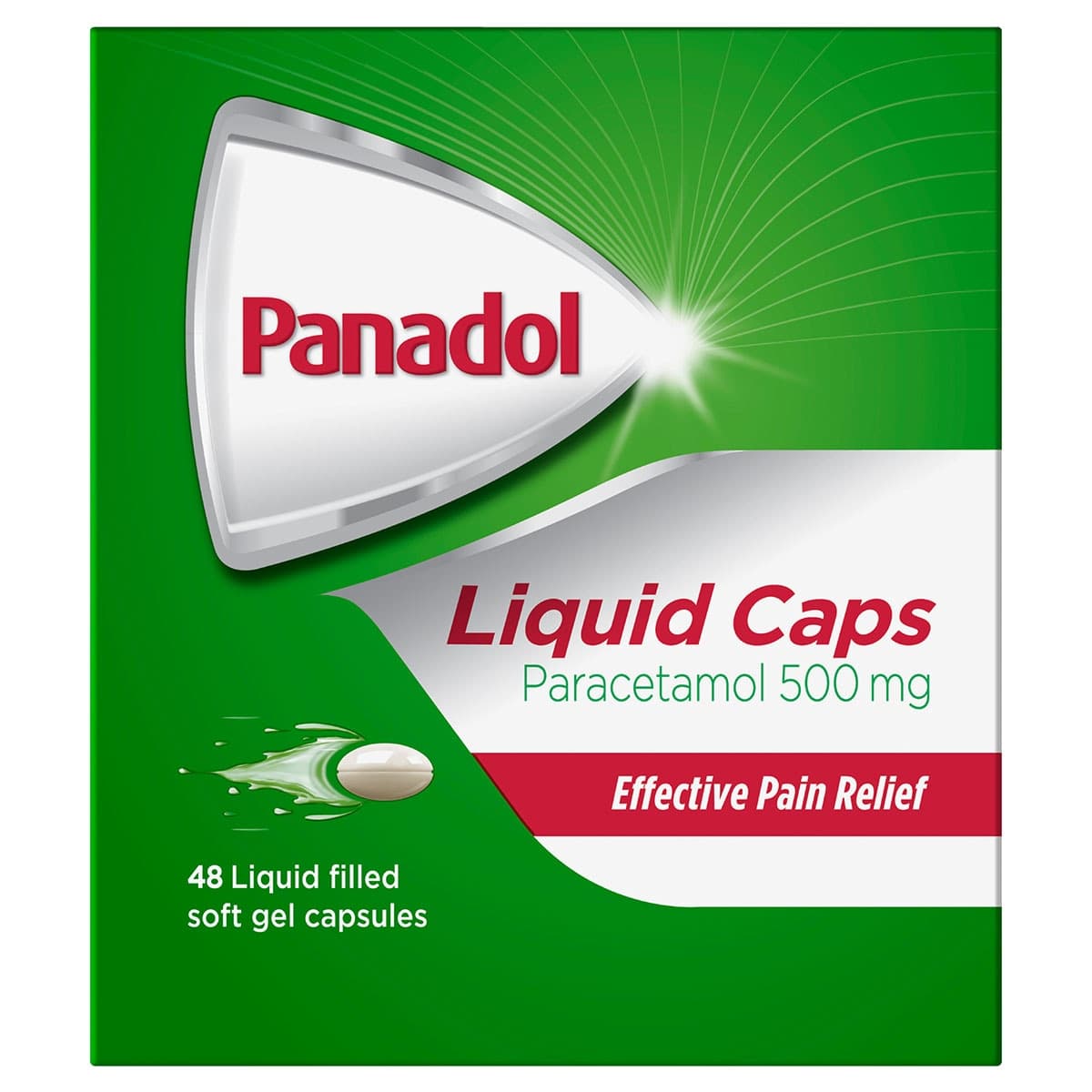 Thumbnail Panadol Liquid Caps Pain Relief 48 Soft Gel Capsules