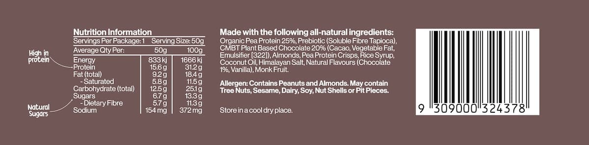 Thumbnail CMBT Layered Plant Protein Bar - Chocolate Fudge 12 x 50g