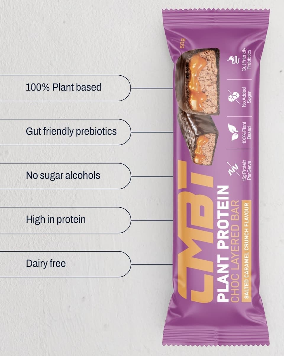 Thumbnail CMBT Layered Plant Protein Bar - Salted Caramel Crunch 12 x 50g