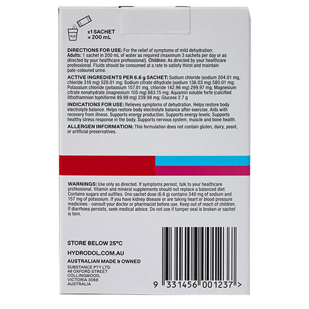 Thumbnail Hydrodol Rehydration Strawberry Sachets 10 x 6g