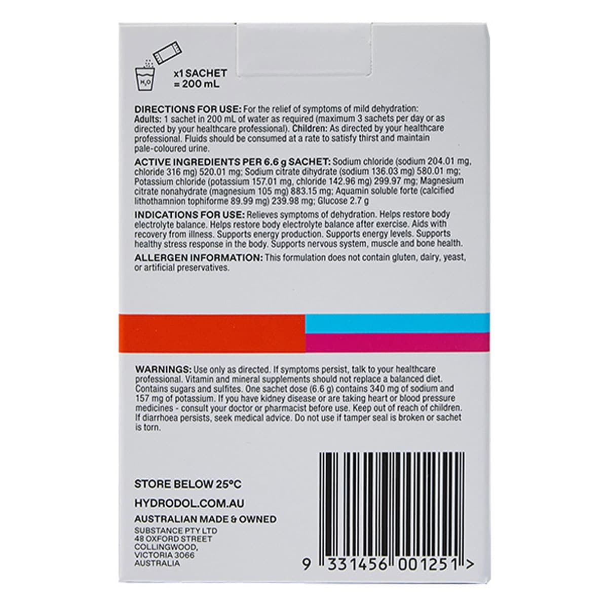 Thumbnail Hydrodol Rehydration Orange Sachets 10 x 6g