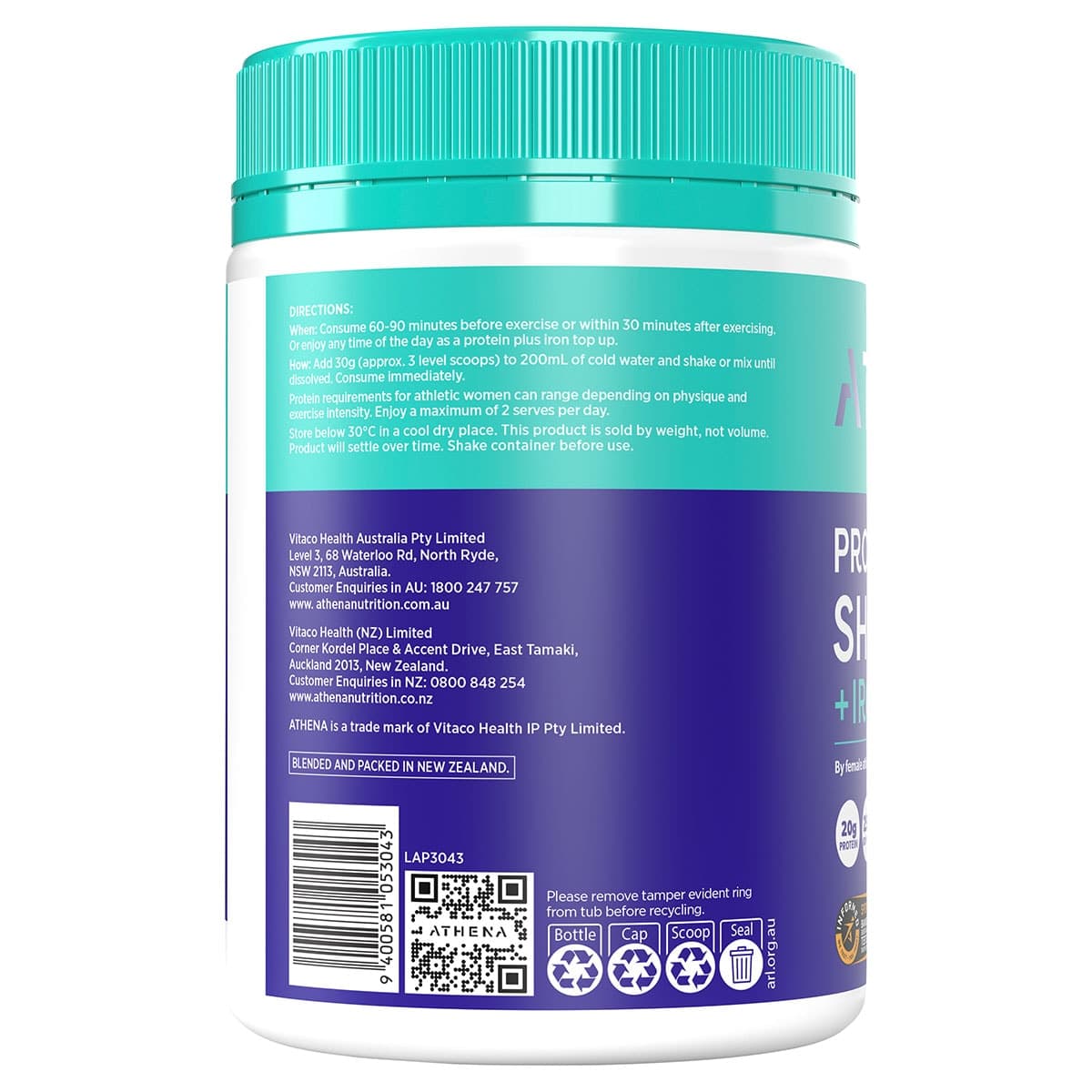 Thumbnail Athena Protein + Iron Chocolate 450g