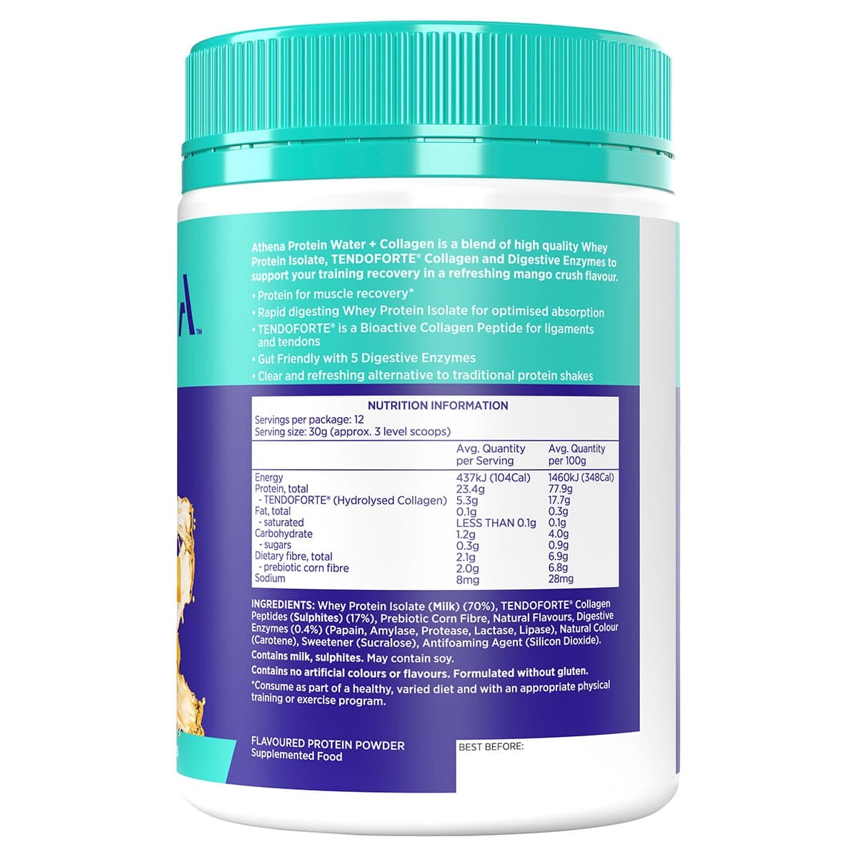 Thumbnail Athena Protein Water + Collagen Mango Crush 360g