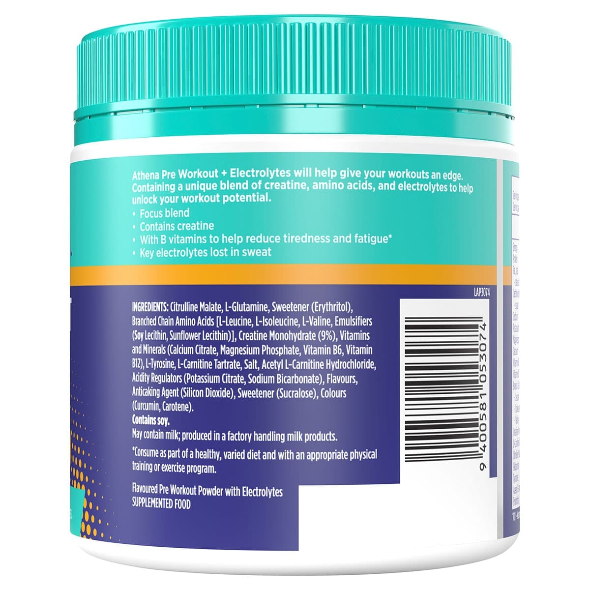 Thumbnail Athena Preworkout + Electrolytes Mango Burst 275g