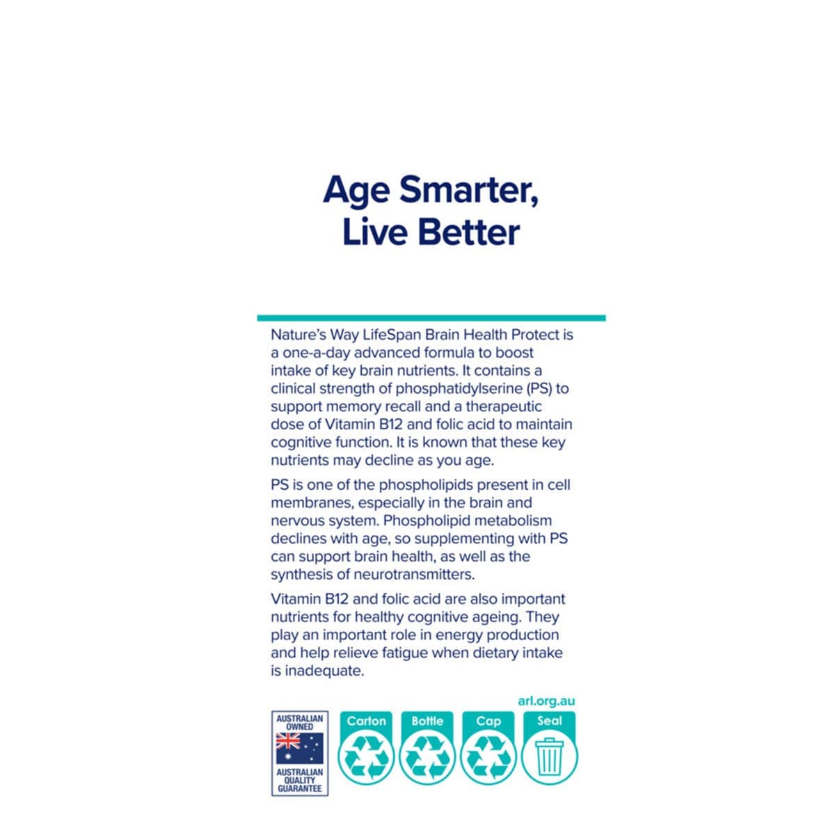 Thumbnail Nature's Way Lifespan Brain Health Protect 30 Capsules