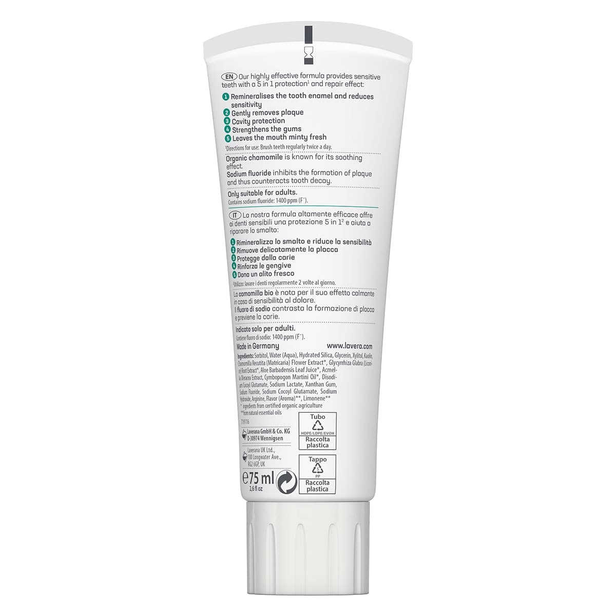 Thumbnail Lavera Sensitive Whitening Toothpaste 75ml