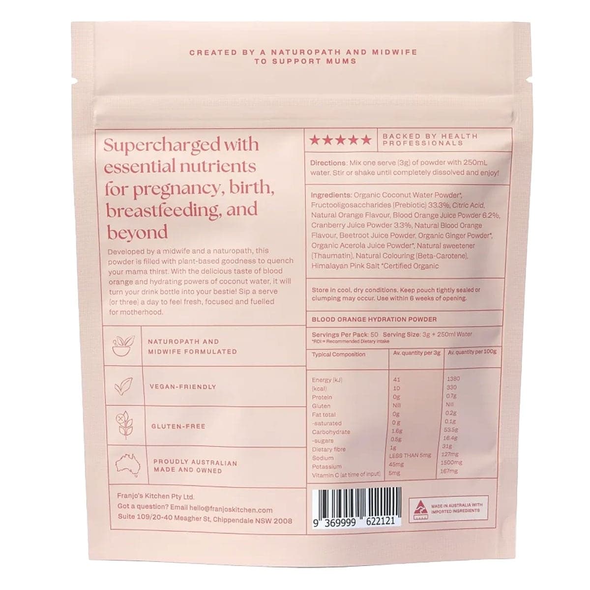 Thumbnail Franjos Kitchen Motherhood Hydration Powder Blood Orange 150g