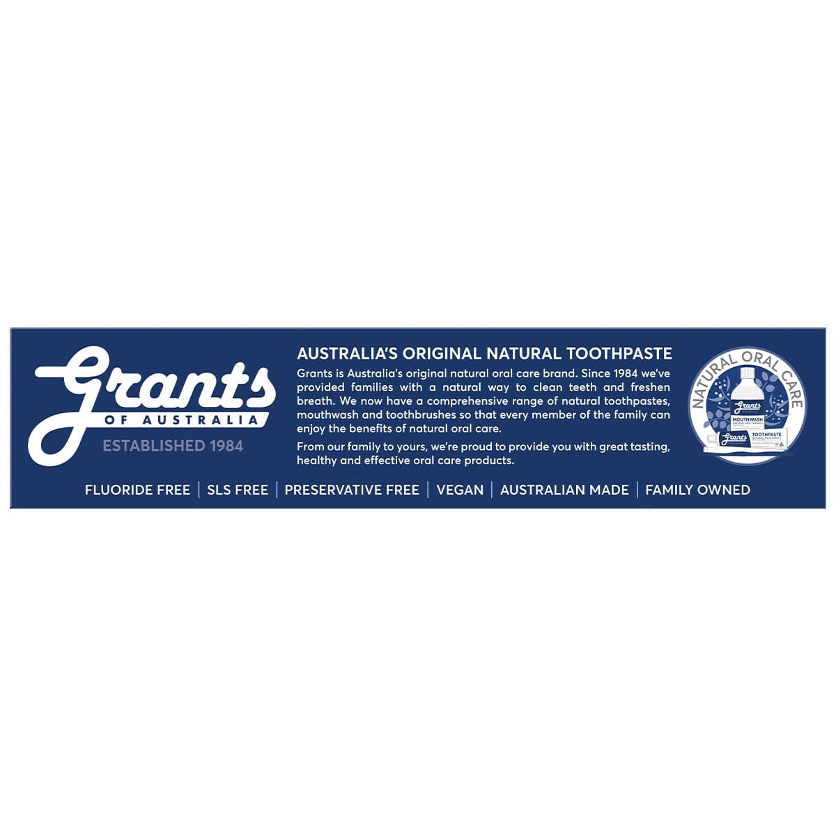 Thumbnail Grants Whitening with HA Natural Toothpaste 110g