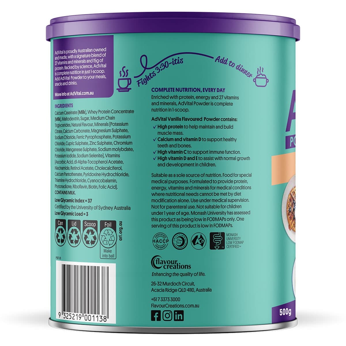 Thumbnail AdVital Nutritionally Complete Vanilla Powder 500g